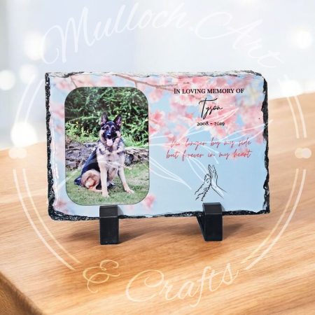 Personalised Rectangle Memorial Slate (Glossy Finish) Photo Keepsake/Tribute