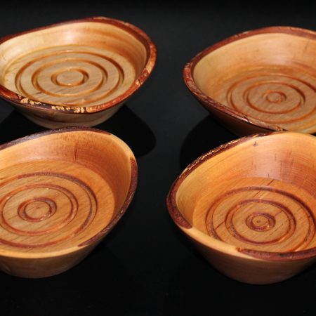 Oval Birch Dishes with live edge