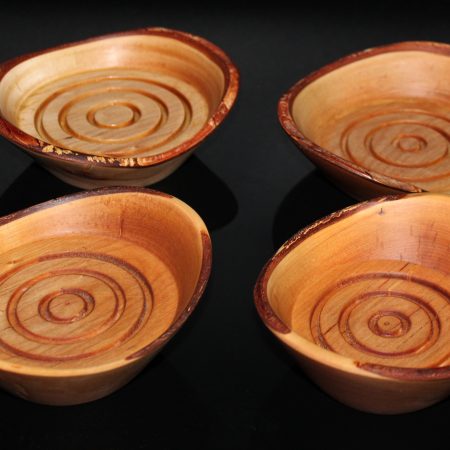 Oval Birch Dishes with live edge
