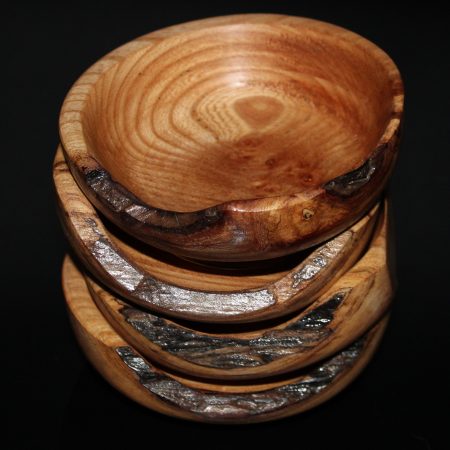 Spalted Elm Bowls - Natural Edge