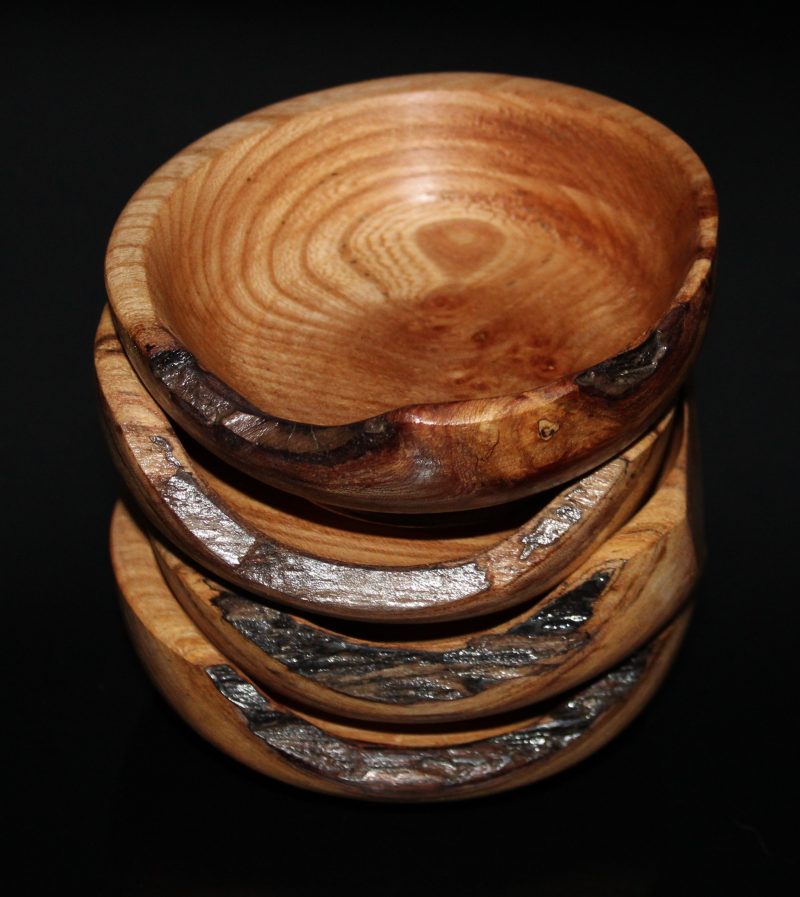 Spalted Elm Bowls - Natural Edge