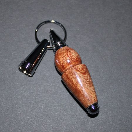 Elm and Chrome Keyring Pen