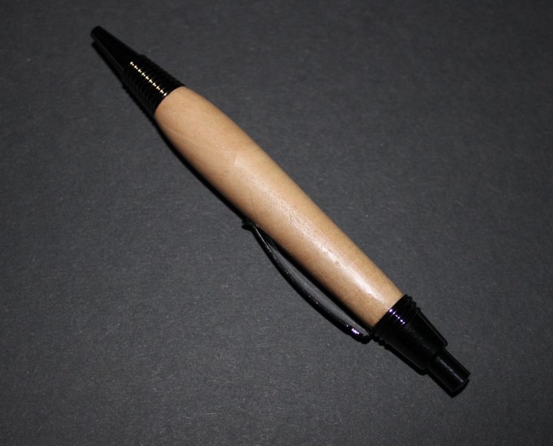 Elm "Spiral" Click Pen with Gun Metal fittings