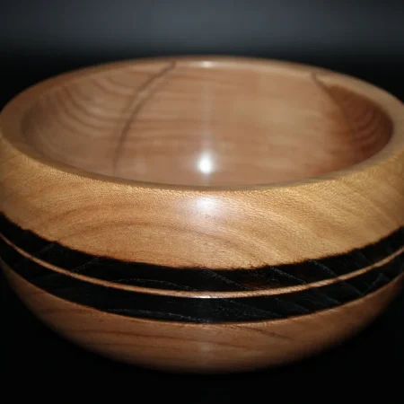 Elm Bowl with Burned Rings
