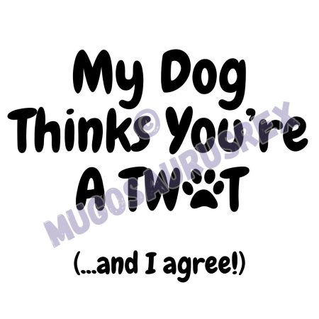 MY DOG THINKS - Naughty Swearing Ceramic Mug