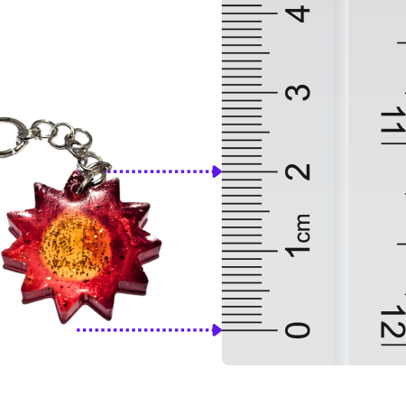 Sunburst Hearing Aid Charm – Handmade Resin Cochlear Implant Accessory - Unique and Lightweight