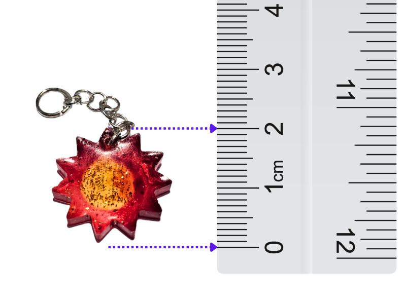 Sunburst Hearing Aid Charm – Handmade Resin Cochlear Implant Accessory - Unique and Lightweight