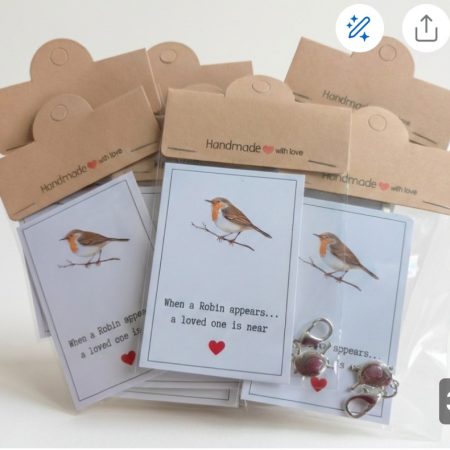When a Robin appears a loved one is near Pocket card