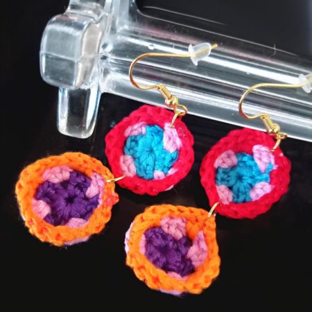Crochet Granny Circles Earrings