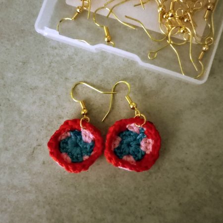 Crochet Granny Circles Earrings