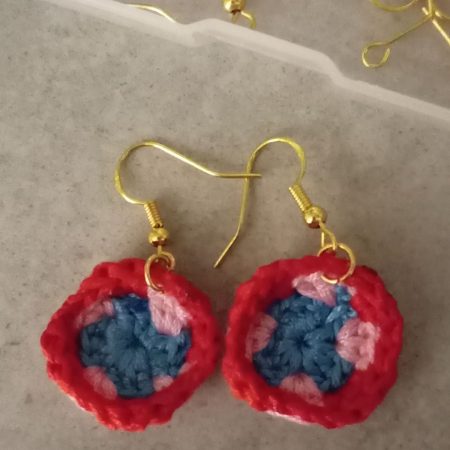 Crochet Granny Circles Earrings