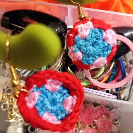Crochet Granny Circles Earrings