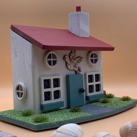 Handmade Dove Cottage wooden ornament - classic edition