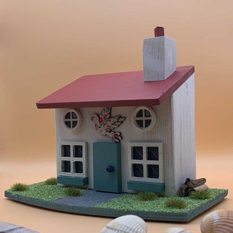 Handmade Dove Cottage wooden ornament - classic edition