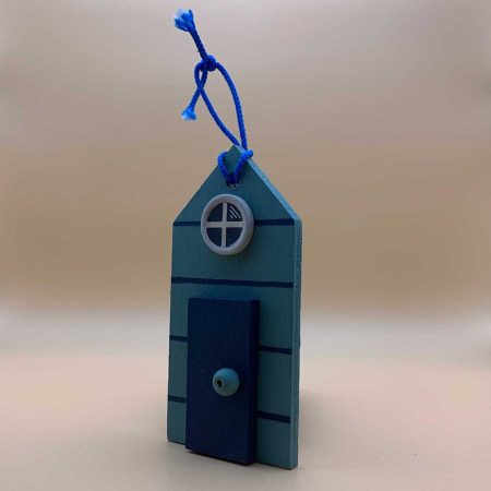 Beach hut wooden ornament