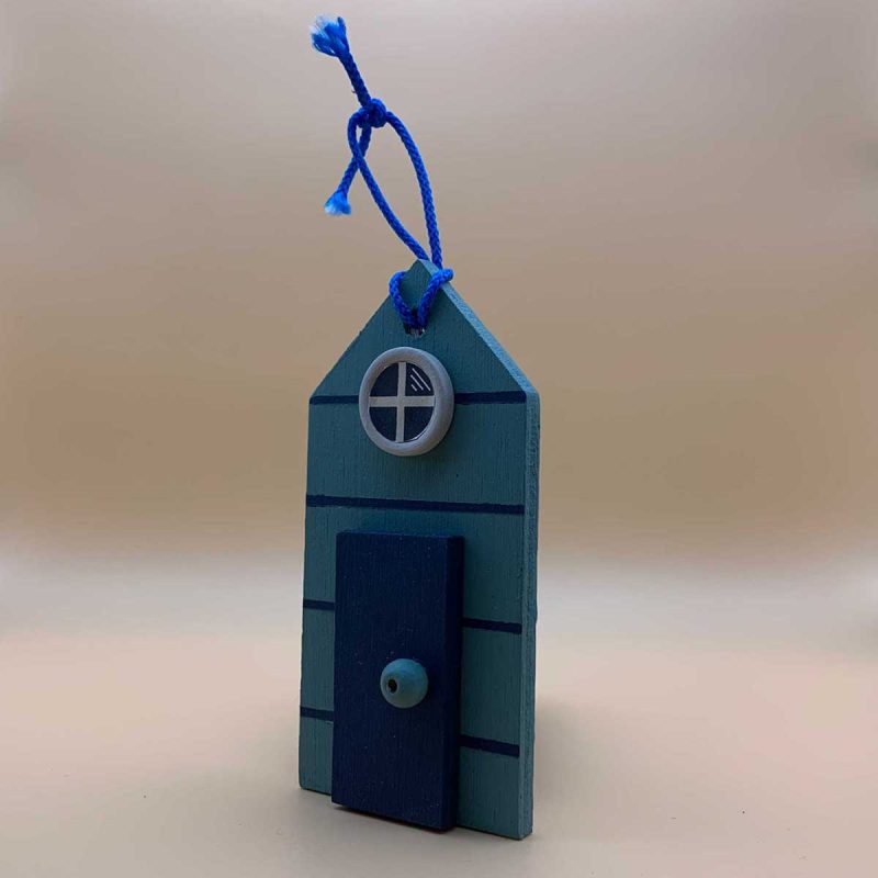 Beach hut wooden ornament
