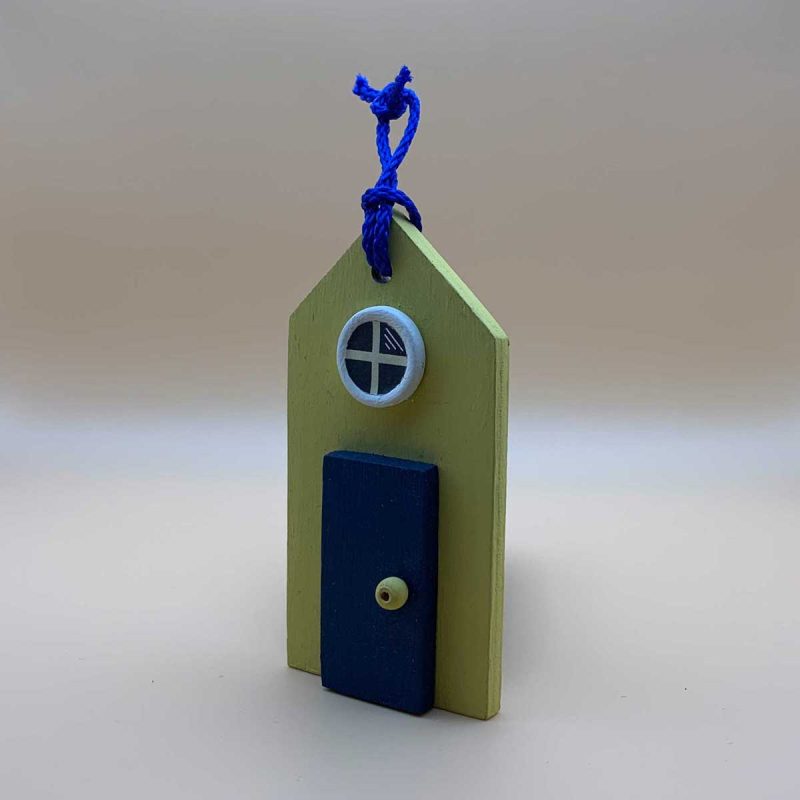 Beach hut wooden ornament