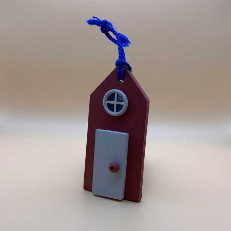 Beach hut wooden ornament