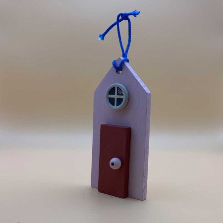 Beach hut wooden ornament