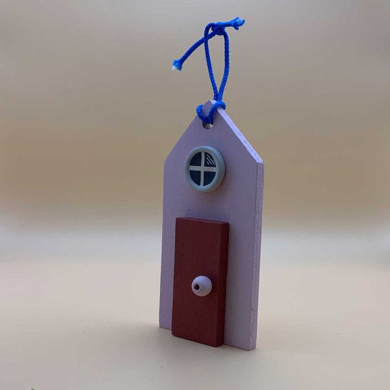 Beach hut wooden ornament