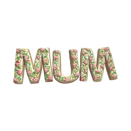 Hand-Decorated Floral MUM Cookies | Mother’s Day Gift | Handmade Sugar Cookies
