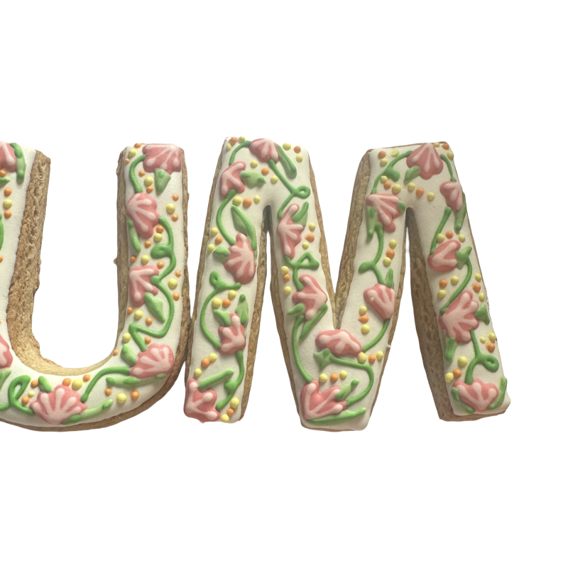 Hand-Decorated Floral MUM Cookies | Mother’s Day Gift | Handmade Sugar Cookies