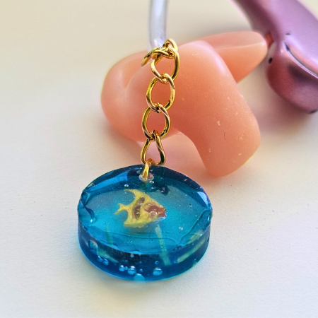 Fish Hearing Aid Charm – Handmade Resin Cochlear Implant Accessory – Unique and Lightweight