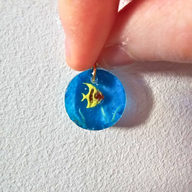Fish Hearing Aid Charm – Handmade Resin Cochlear Implant Accessory – Unique and Lightweight