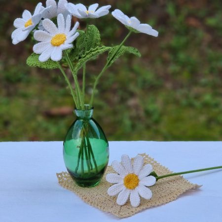 Handmade Daisy Flower Bouquet (6 Pieces) – Cute Home Décor