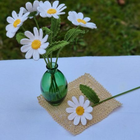 Handmade Daisy Flower Bouquet (6 Pieces) – Cute Home Décor