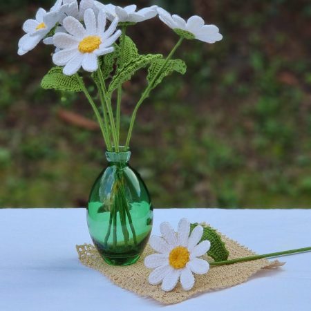 Handmade Daisy Flower Bouquet (6 Pieces) – Cute Home Décor