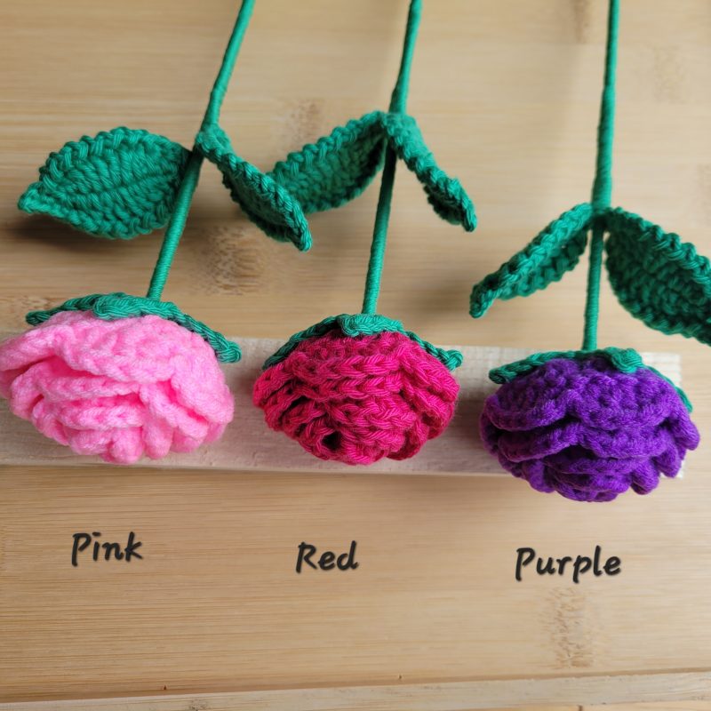 Everlasting Crochet Flower Stems — Mix & Match Your Own7