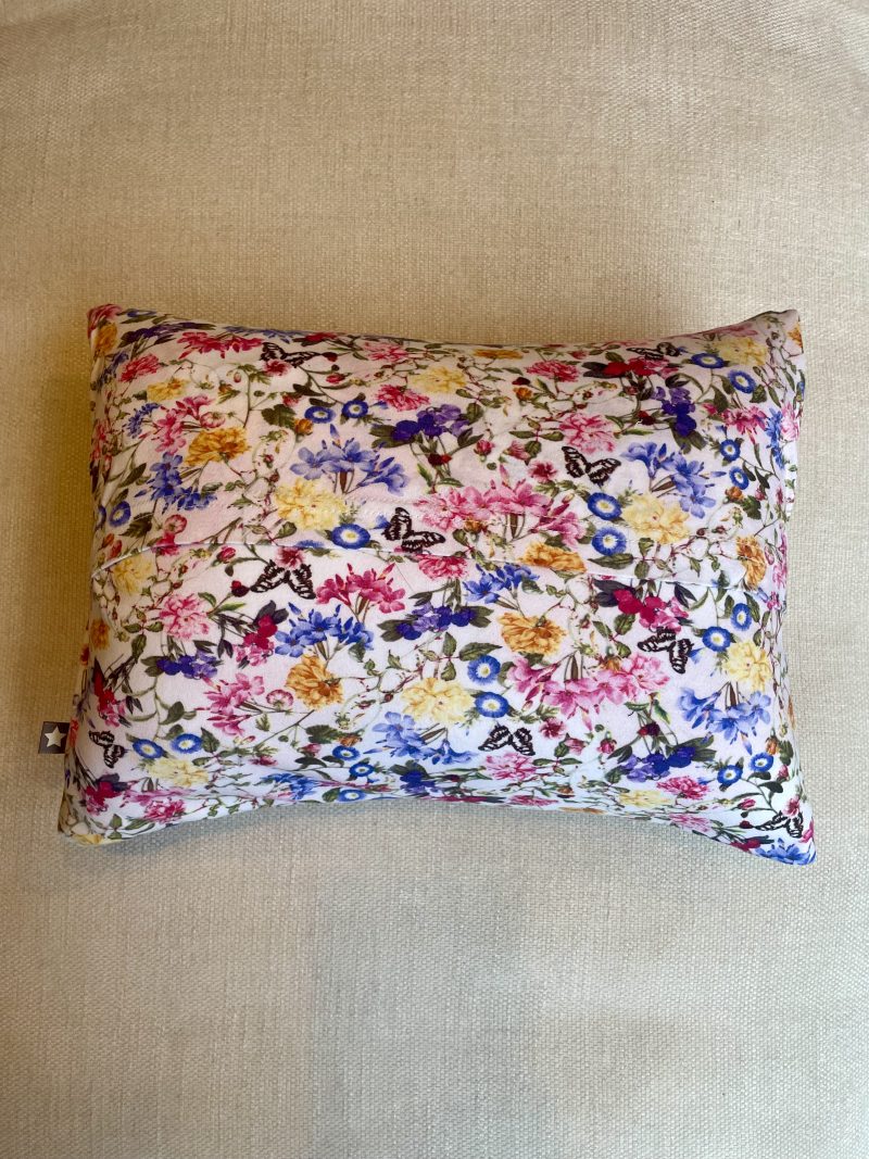 Mini pillow with removable cover (“English Garden")