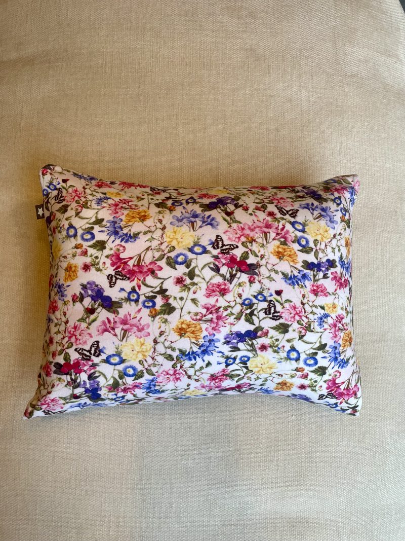 Mini pillow with removable cover (“English Garden")