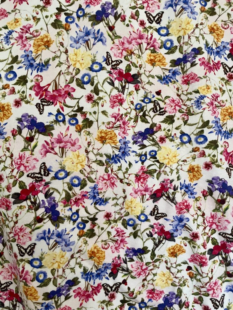 Mini pillow with removable cover (“English Garden")