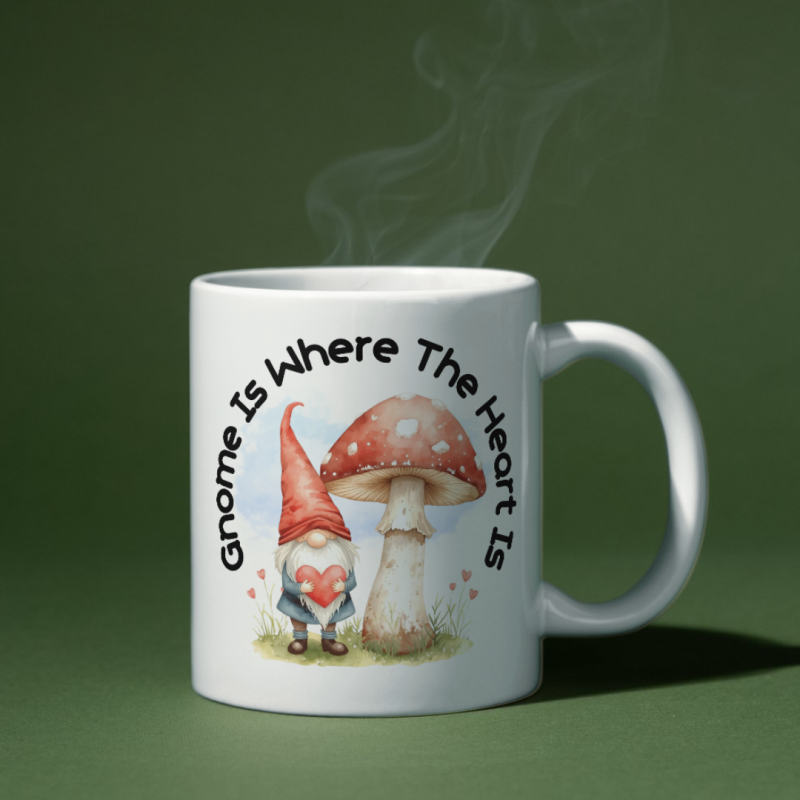 GNOME IS WHERE THE HEART IS – Ceramic Mug