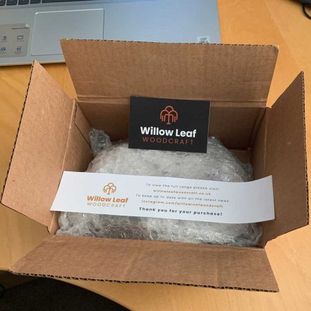 Handmade Spring Cottage green wooden ornament - Deluxe edition with working lamp