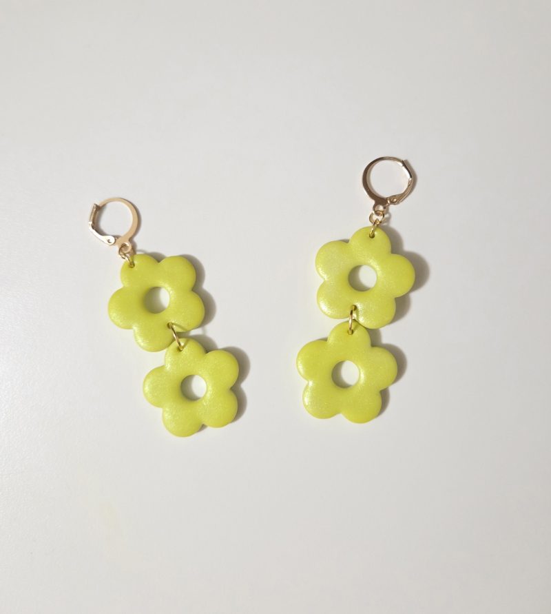 Polymer Clay Earrings Sunny Garden