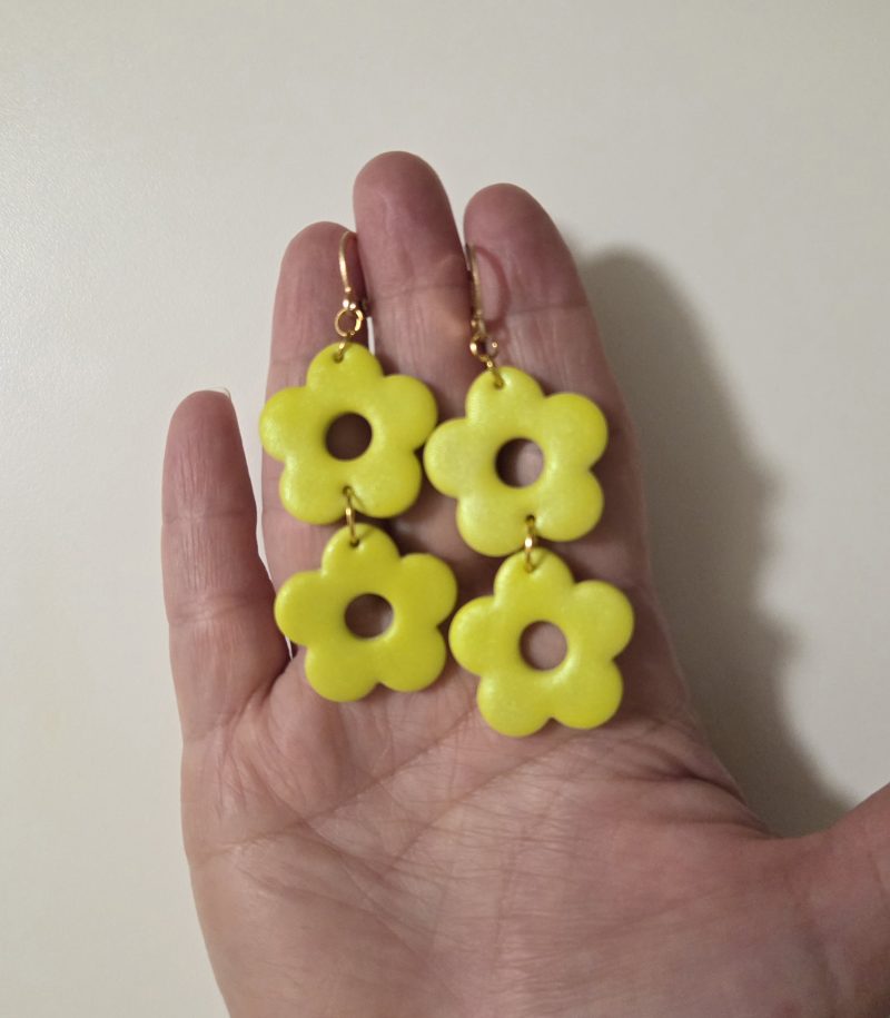 Polymer Clay Earrings Sunny Garden