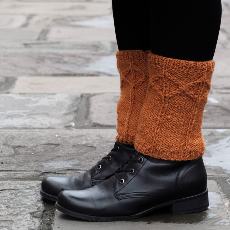 Knitting Pattern: Eye of the Tiger Boot Toppers