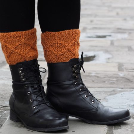 Knitting Pattern: Eye of the Tiger Boot Toppers