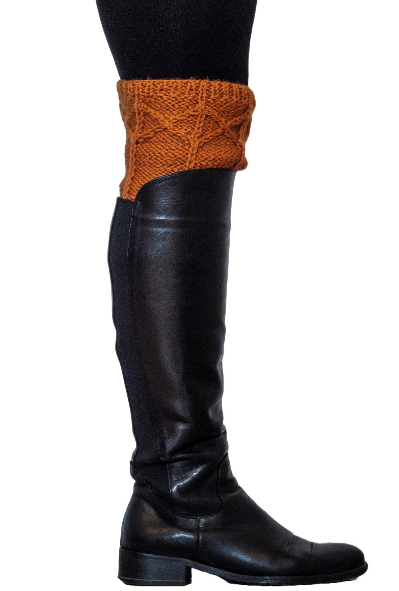 Knitting Pattern: Eye of the Tiger Boot Toppers