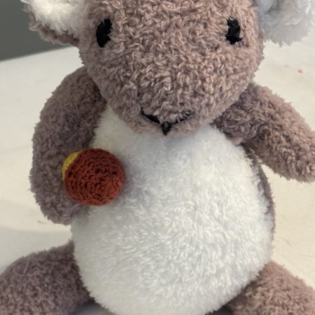 Hand Knitted Toy Squirrel in Soft Yarn