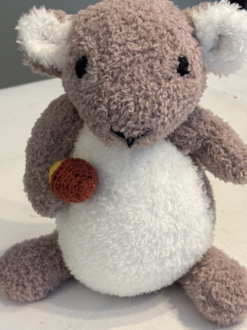 Hand Knitted Toy Squirrel in Soft Yarn