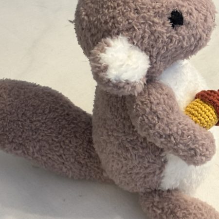 Hand Knitted Toy Squirrel in Soft Yarn