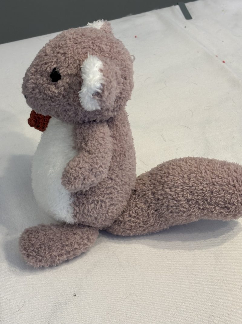 Hand Knitted Toy Squirrel in Soft Yarn