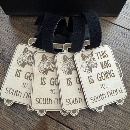 Wooden Suitcase Luggage Tag