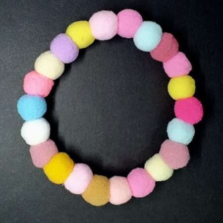 Fuzzy Pastel Pom Pom Pet Necklace