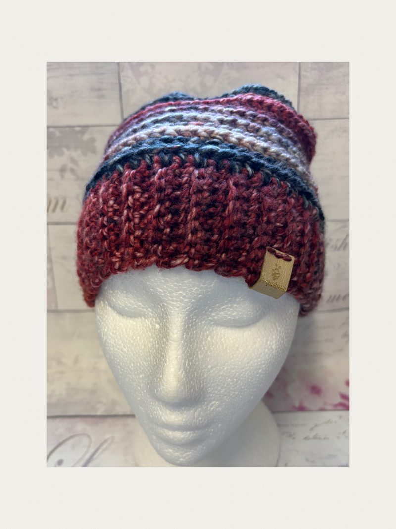 Crocheted Slouchy Beanie Hat - Unisex