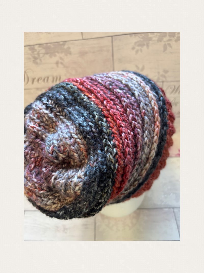 Crocheted Slouchy Beanie Hat - Unisex